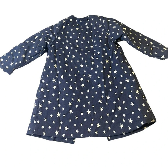 Siaomimi Girls Coat A Line Blue Stars Long Sleeve 2 Button Front Size 6Y NWT - Picture 4 of 10